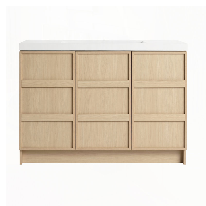 Meuble-lavabo autoportant 48 po avec lavabo en résine, 48"