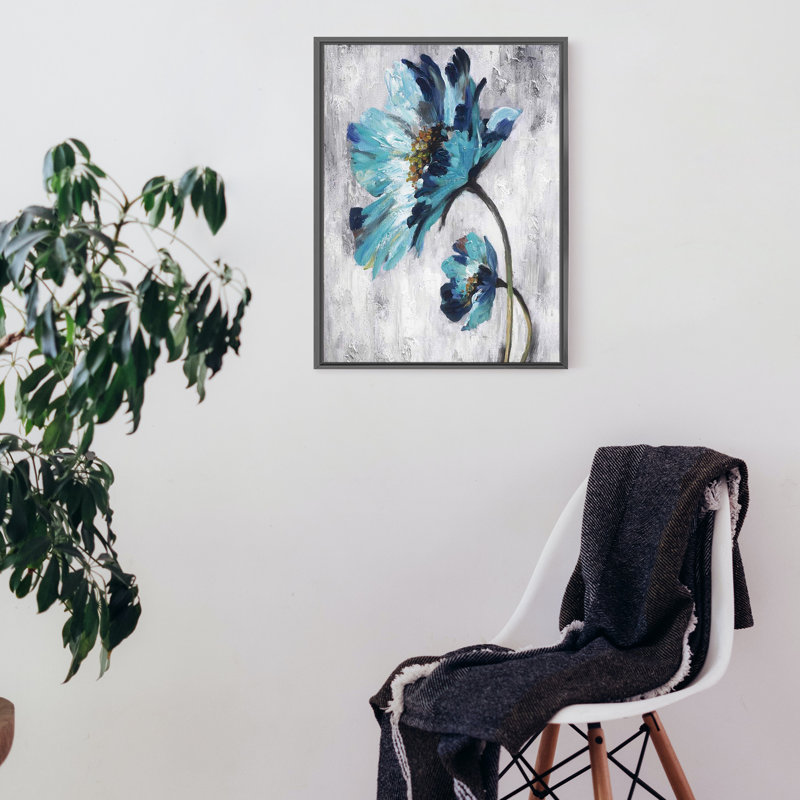 Luxueuse reproduction d'art sur toile encadrée en aluminium pour le salon, Noir, H 24 po x l 16 po