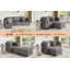 Canapé modulaire moderne à 3 places modulaire, canapé en chenille réversible avec rangement intégré, mobilier modulaire polyvalent pour le salon, ensemble de canapé élégant, matériau durable et facile à nettoyer