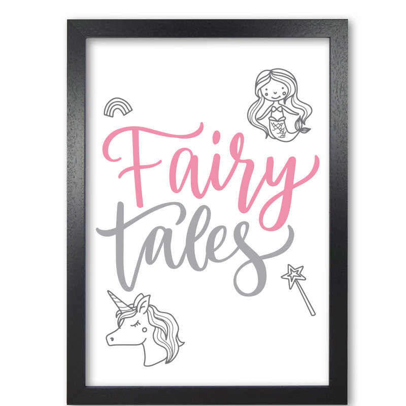 Fairy Tales - Painting, 60 cm H x 42 cm W x 5 cm D, Black Grain Frame