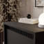 53.5cm W Steel Bedside Table