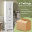 Armoire de salle de bain 71,6 "avec 2 portes et 4 tiroirs, armoire de rangement pour salle de bain