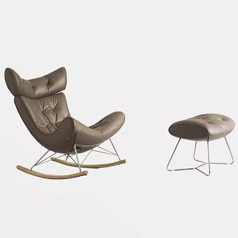 Chaise berçante simple de style italien, Café noir