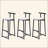 Bar Stools Kitchen Island Bar Chairs Set Of 3 Metal Counter Barstools With Backrest For Dining Pub Room-1125148737