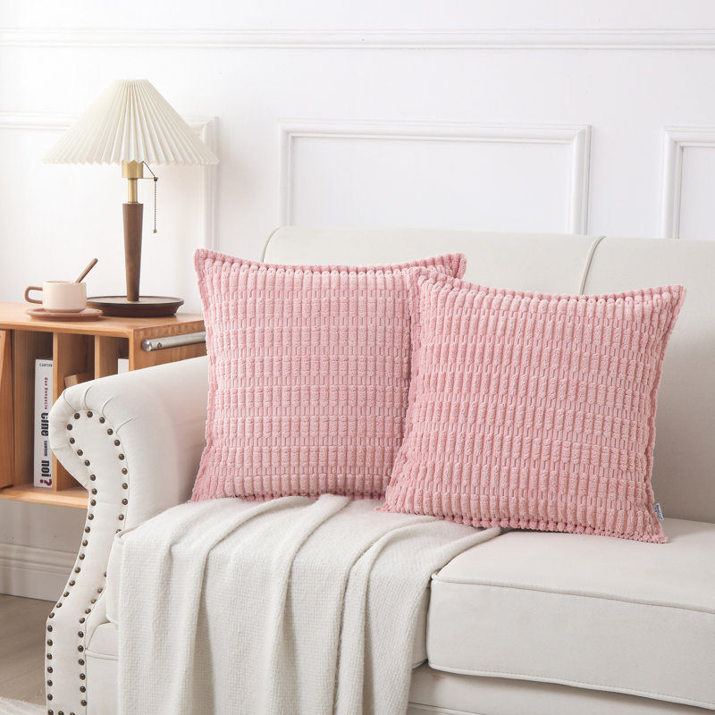  Housse pour repose-pieds Boucle, Rose, Carré 20 po