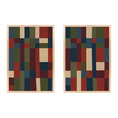 Fragmented Spectrum. Set of 2 by Romina Gadler - Framed Wall Art