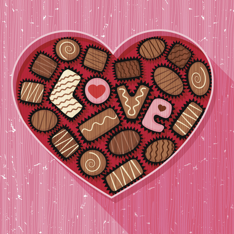 «Fancy Chocolates and Candy», impression sur toile tendue, H 12 po x l 12 po