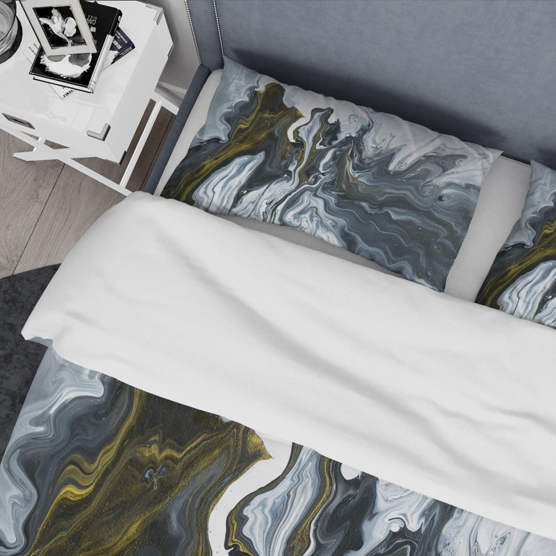 Modern & Contemporary Polyester No Marble Duvet Cover, Twin Duvet Cover + 1 Sham