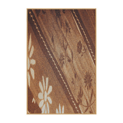 Tapis de zone brun à motif Ismay