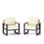 Ensemble de 2 fauteuils de patio en aluminium de qualité supérieure avec coussins épais toutes saisons-1235002537