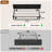 Upholstered Platform Bed with 4 Large Storage Drawers, RGB LED lights, Charging Station, Adjustable Headboard, Easy Assembly-444370517-441463676