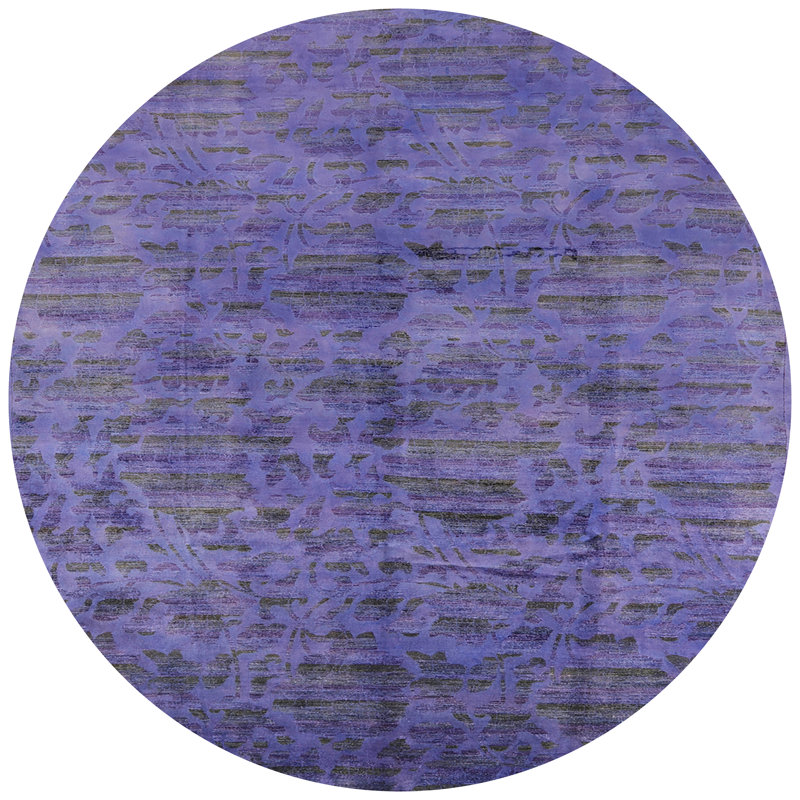 Tapis mauve abstrait, Rond 7 pi
