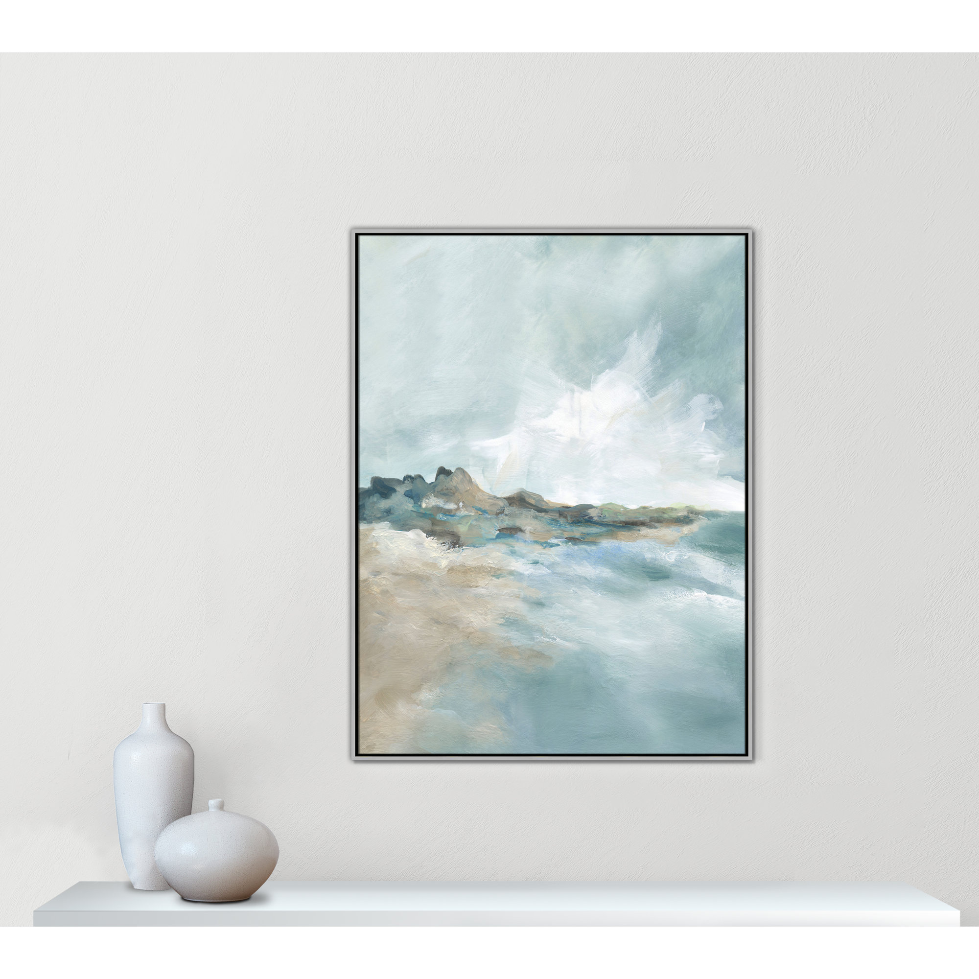 Sandpoint Print by Carol Robinson, 49.5" H x 37.5" W, Silver