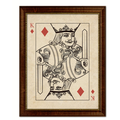 «King Diamond Poker Decks Of Vintage Card», reproduction de cadre photo sur toile 22 pièces