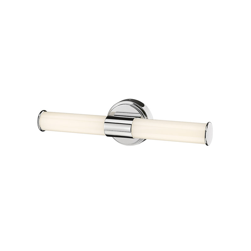 Barre d'éclairage de salle de bain 2 lumières DEL à intensité variable Bouey, Chrome