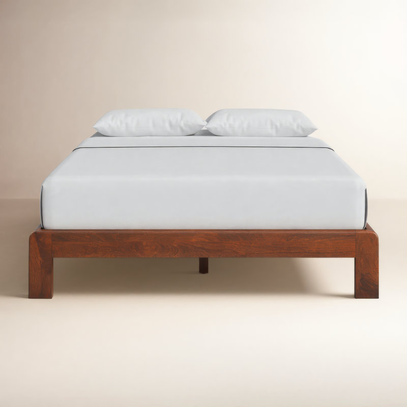 Grand lit plateforme Jeannie, Noyer