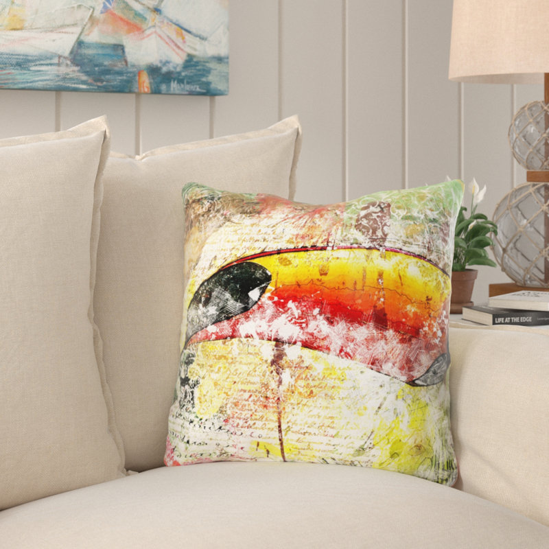 Coussin toucan Brandon, Microsuède, Intérieur