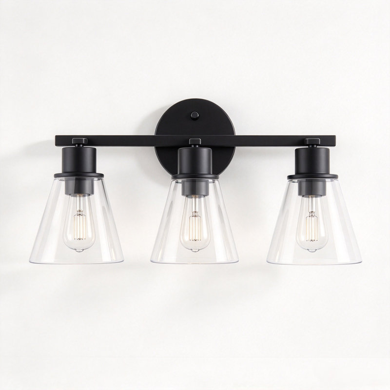 3 - Light LED Vanity Light, Matte Black