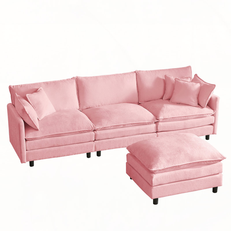 Canapé modulaire en L, Pink