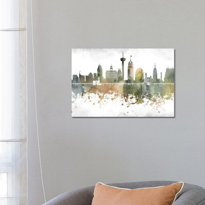 San Antonio Skyline - Wrapped Canvas Print