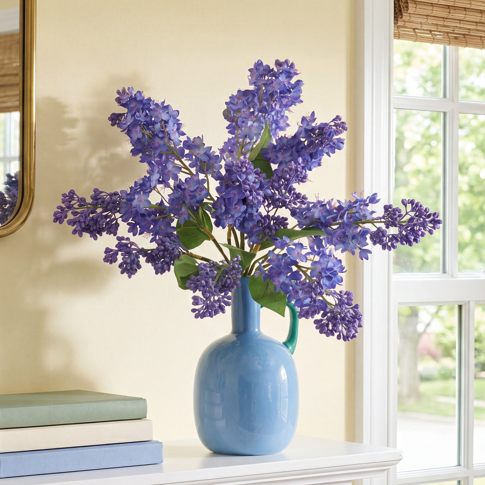 Lilac Floral Stems, Blue