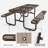 72" Expanded Metal Rectangular Picnic Table
