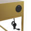 Bureau 3 tiroirs en bois avec façade en miroir et prise Thetisa-523859111