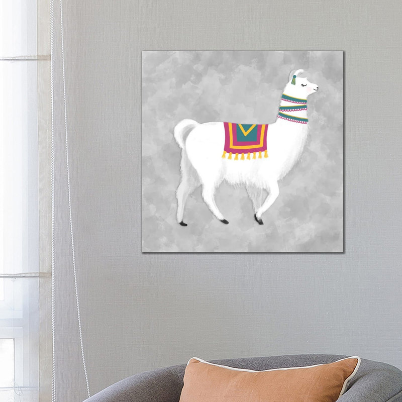 Lovely Llama I by Noonday Design - Wrapped Canvas Gallery-Wrapped Canvas Giclée, 66.04 cm H x 66.04 cm W x 1.91 cm D