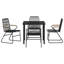 5 Piece Garden Dining Set Black PVC-522716891