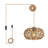 Plug-in 1 - Light Boho Pendant Light Rattan Rope Chandelier 11.81in Drum Chandelier