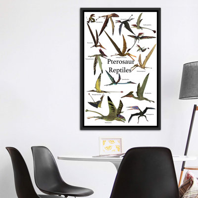 " Poster of Various Flying Pterosaur Reptiles During the Prehistoric Age " Graphic Art Print