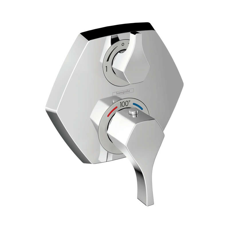 Garniture de robinet thermostatique à mémoire de température à 2 poignées de 7 po Hansgrohe Locarno, Chrome