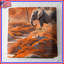 Éléphants dans un paysage orange-123423385