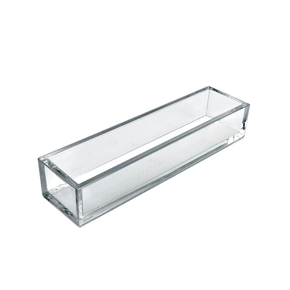Deluxe Clear Acrylic Narrow Slim Tray Organizer for Desk or Counter, 4 Pack (Set of 4) Azar Displays