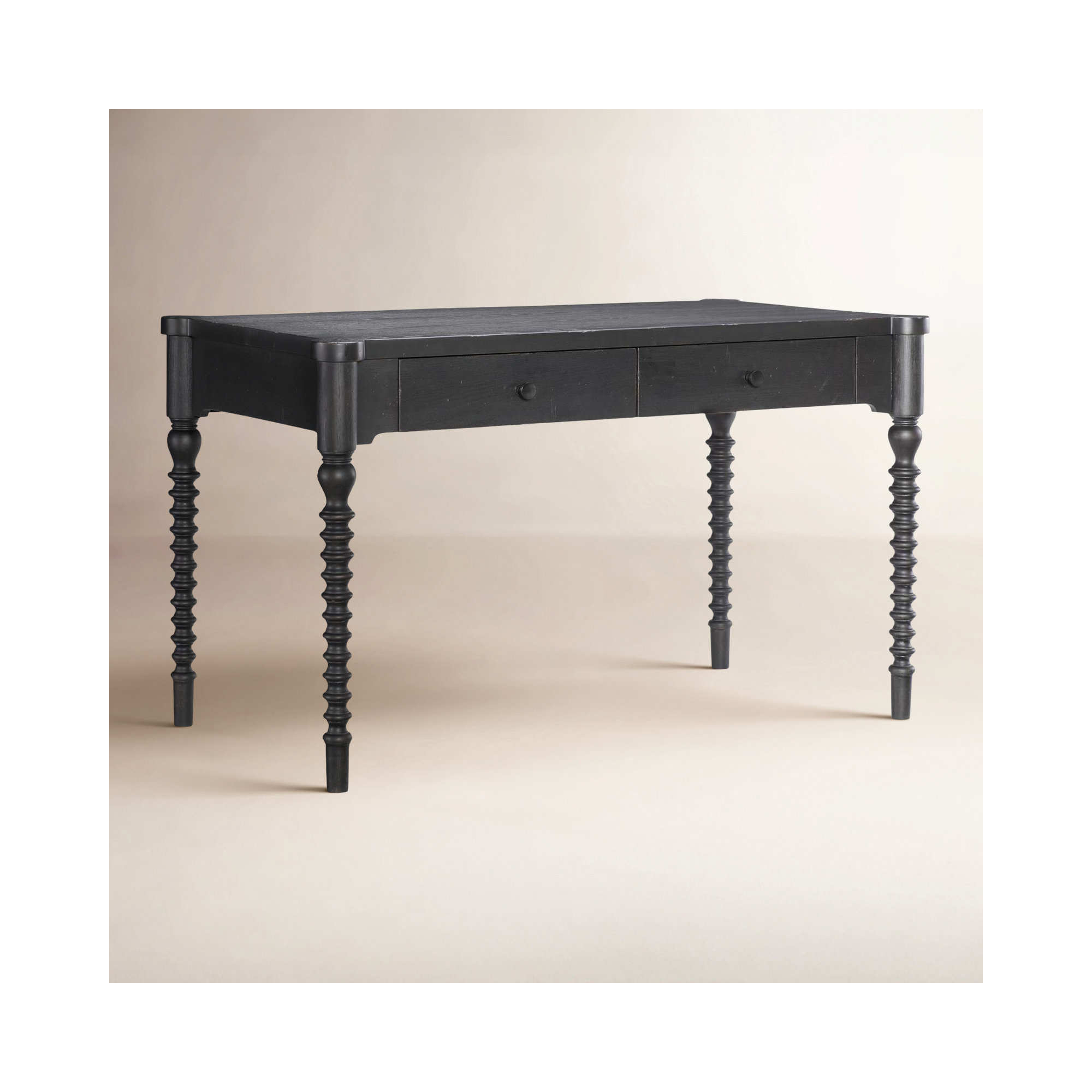 Country Living 2-Drawer Writing Desk, Black