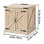 Table de bout Farmhouse, table basse rectangulaire en bois de rotin PE tissé, table basse de rangement de style boho moderne de 24 pouces avec charnières en métal rétro, pour le salon, la chambre à coucher et les petits espaces, table