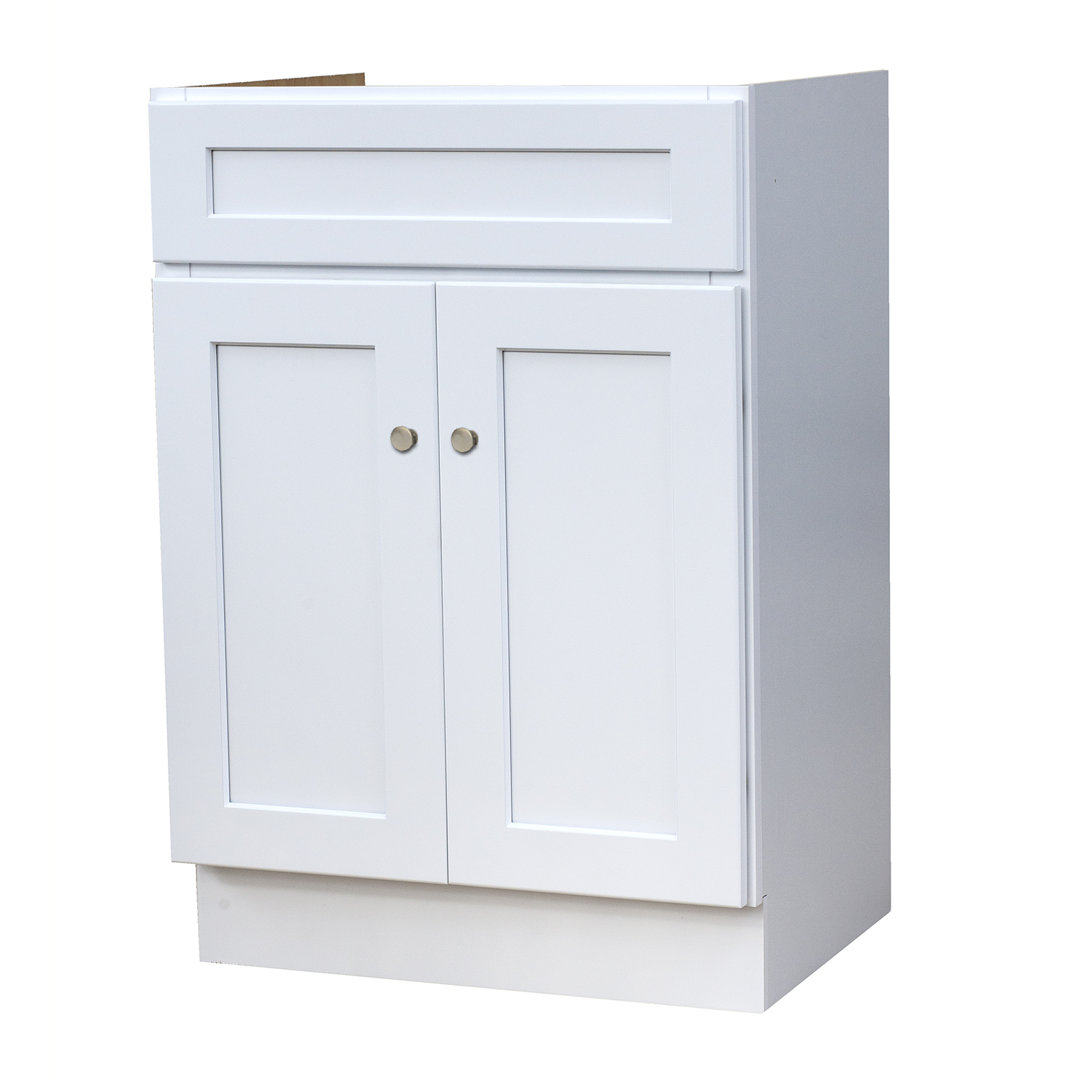 Ransom 24'' White Shaker vanity base cabinet Winston Porter