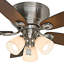 Ventilateur de plafond encastré à 5 pales 44 po avec chaîne de traction et ensemble d'éclairage inclus Durant-12031219
