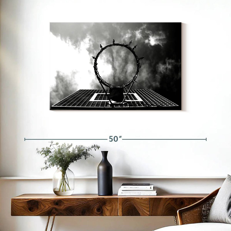 Panier de basketball monochrome