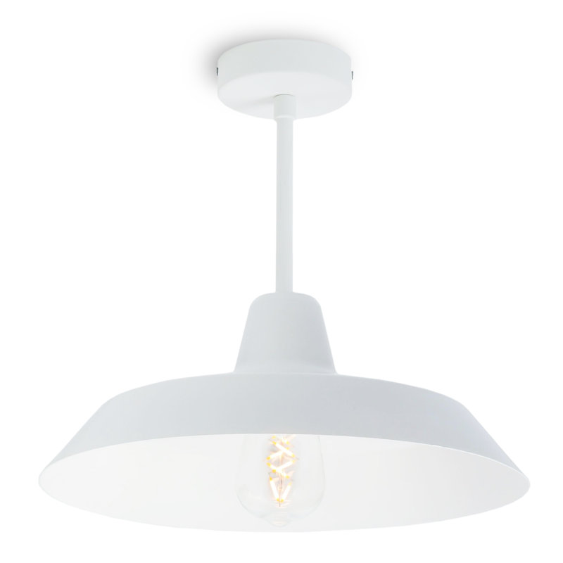 Cinco Basic Semi Flush Mount, White, White/White