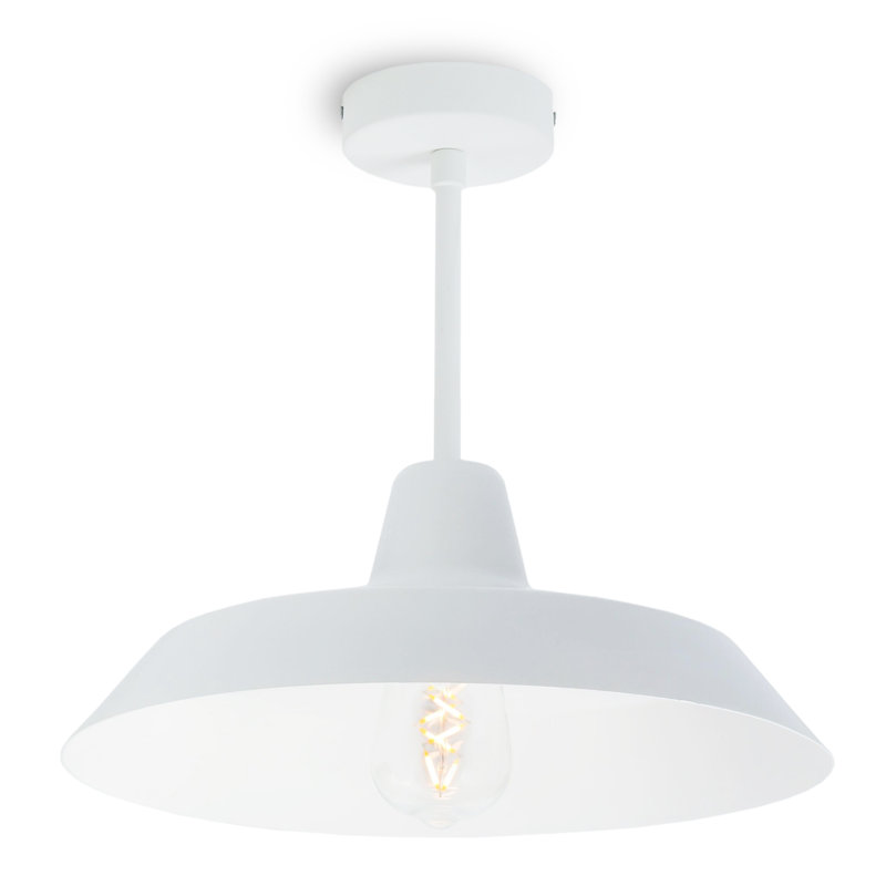 Cinco Basic Semi Flush Mount, White/White, White