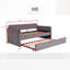 Lit de jour simple avec couchette 81,7 po L - Velours gris foncé, charge USB, capacité de 600 lb-1565342412