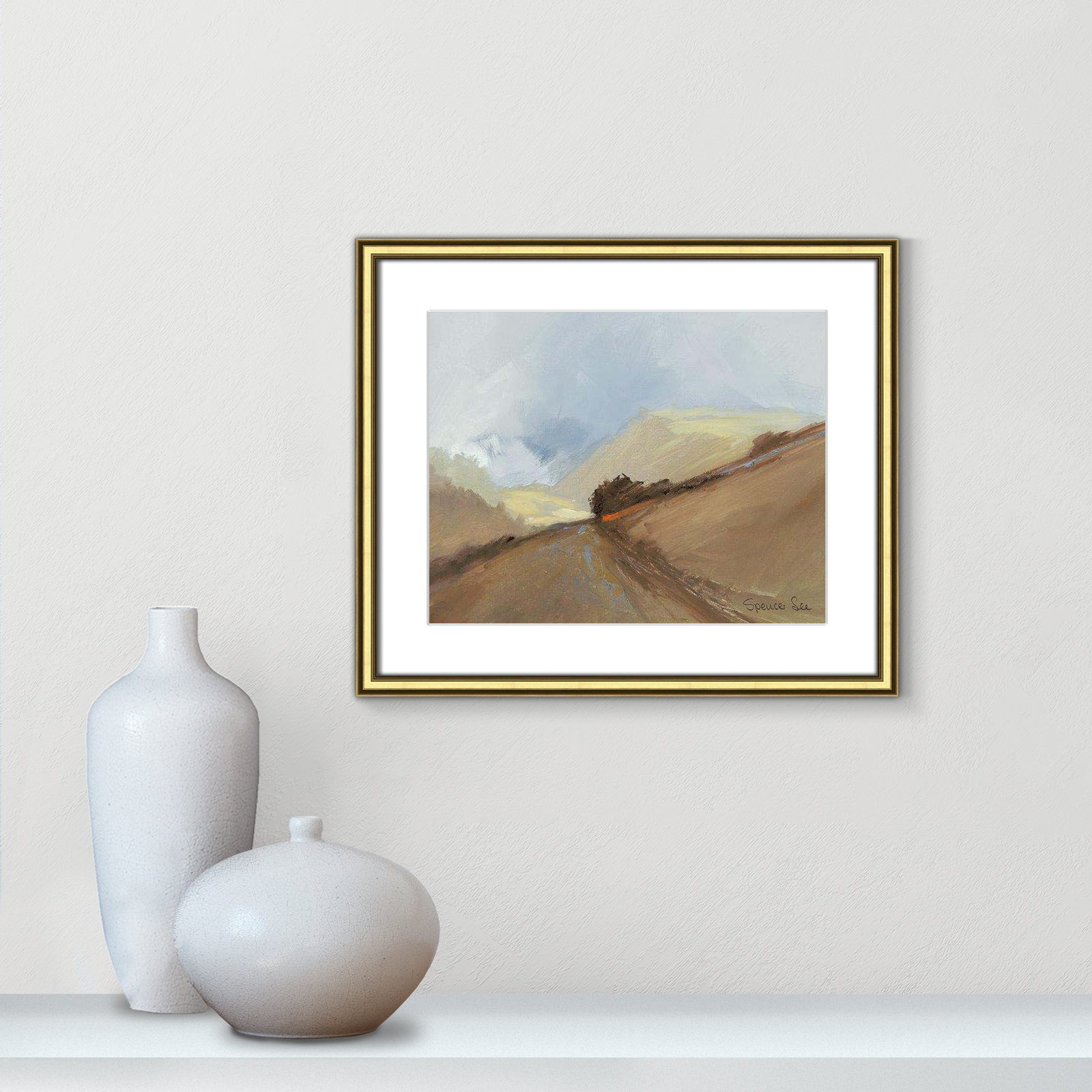 Heaven and Earth II Print, Gold Framed, 17.25" H x 20.25" W x 0.75" D