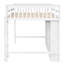 Lit mezzanine avec 8 tablettes et blanc - Organisez votre chambre à coucher facilement-1053560646