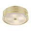 Abat-jour rigide en tissu 4 lumières semi-encastré or doux 4 lumières-892143599