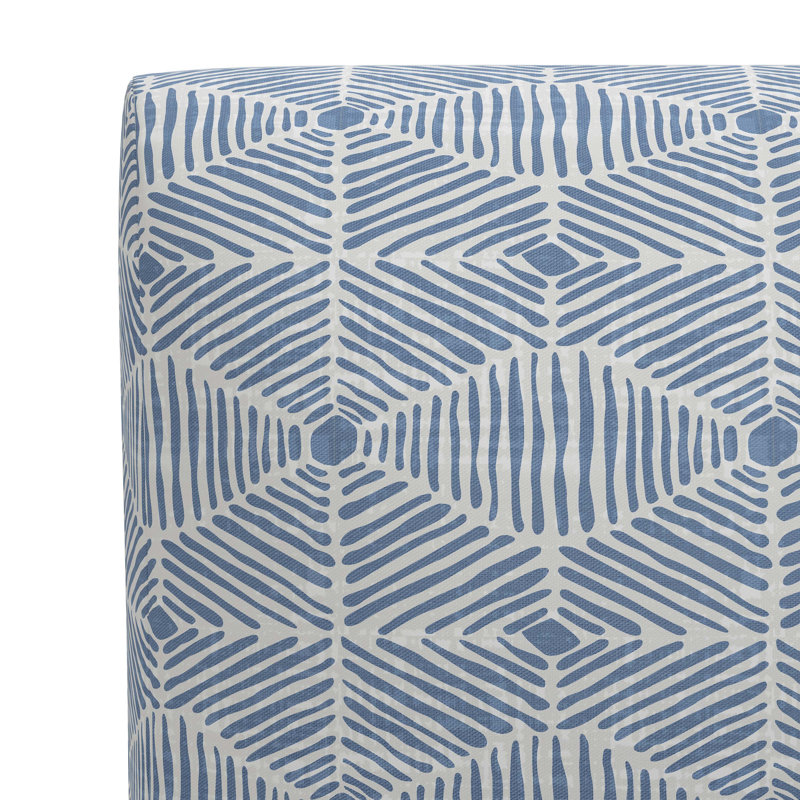 Traudl Cotton Upholstered Parson Chair, Painted Diamond Dusty Blue