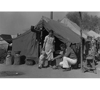 Reproduction de photo, «Refugee Family in Migrant Camp» par Dorothea Lange