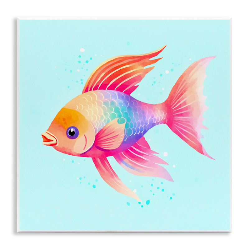 "Whimsical Gradient Fish", art mural par Andrea Haase