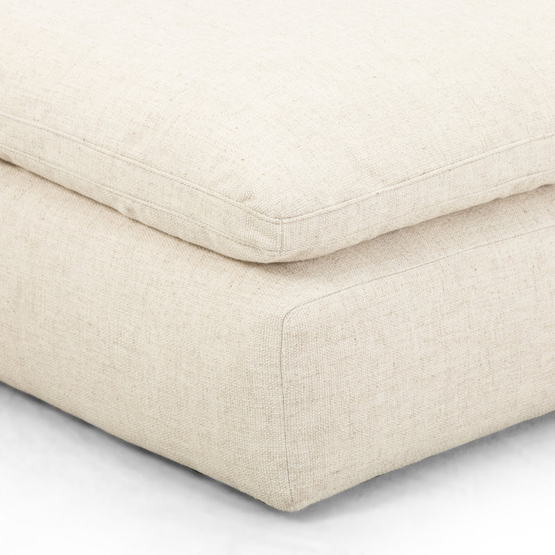 Canapé et chaise longue Mickinzie, Accoudoir à gauche (vu de face), Mélange de polyester crème