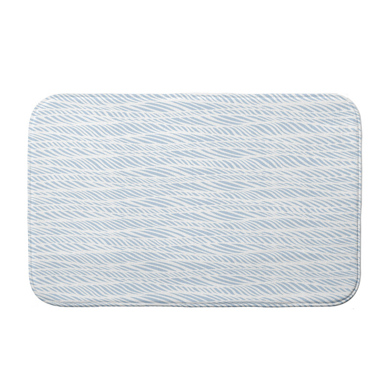 Doss Non-Slip Bath Mat, Blue, 17" W x 24" L